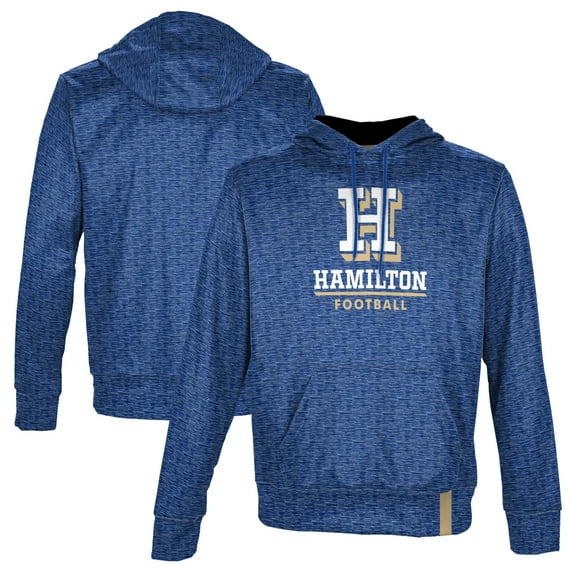 Men's ProSphere Blue Hamilton Continentals Football Name Drop Pullover Hoodie