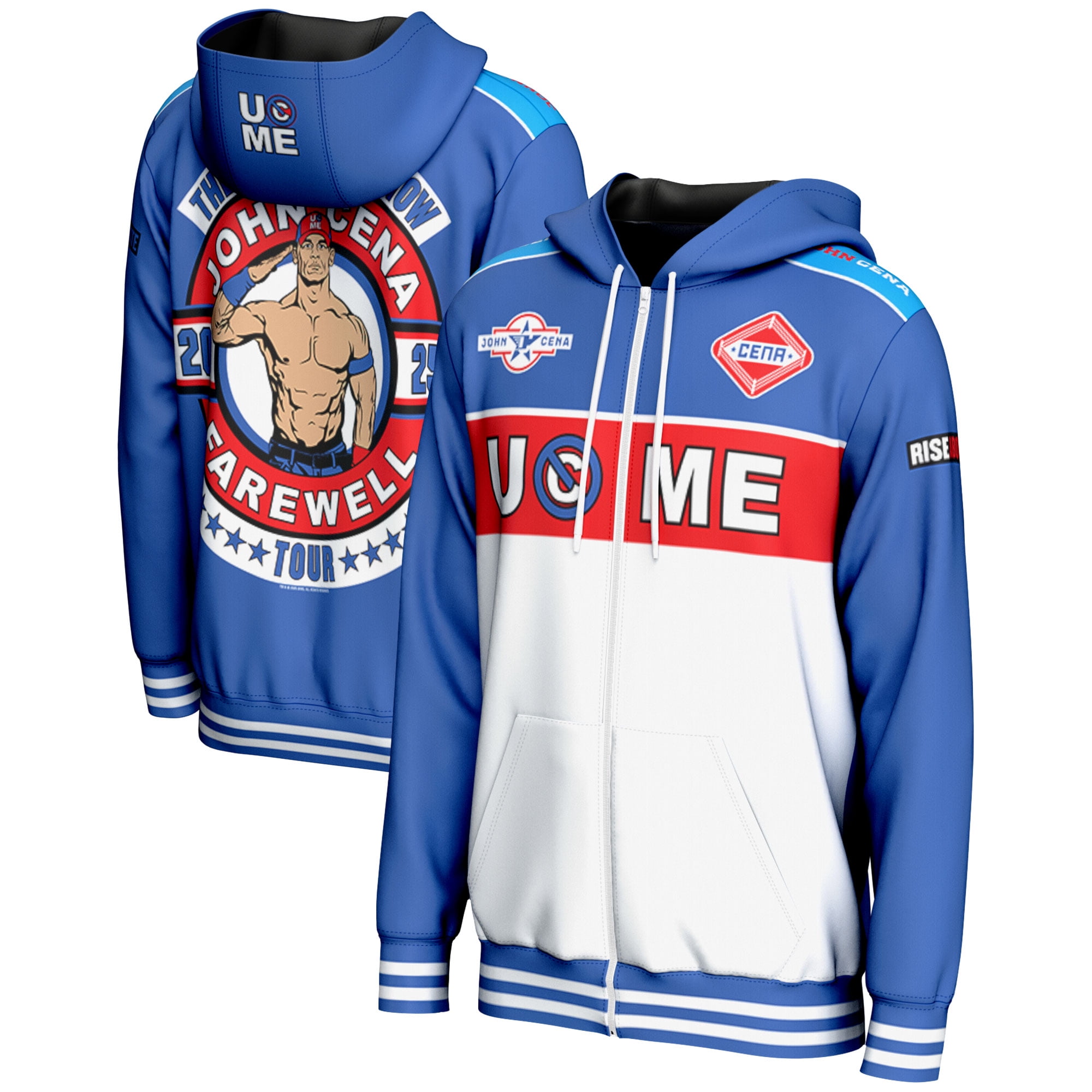 Men's ProSphere Blue John Cena Royal Rumble 2025 Pit FullZip Hoodie