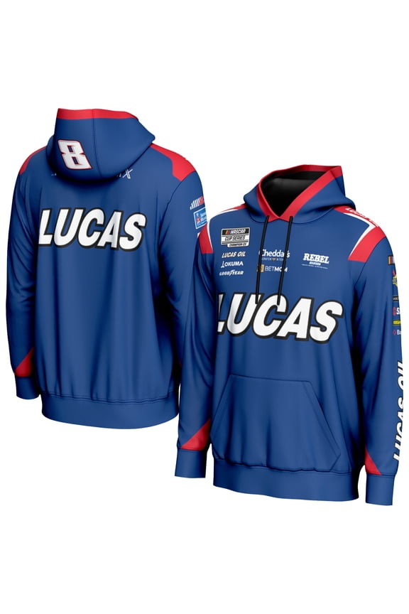Men's ProSphere Blue Kyle Busch All Over Print Hoodie