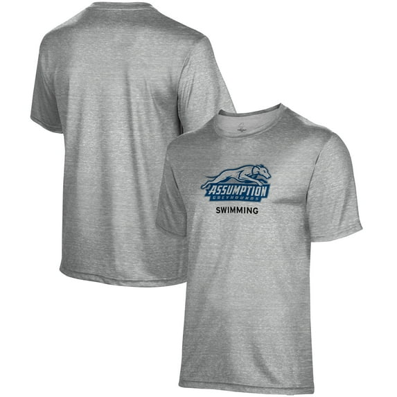 Men's ProSphere Gray Assumption Greyhounds Swimming Logo T-Shirt