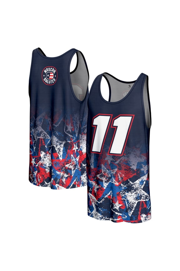 Men's-ProSphere Navy Denny Hamlin 2025 NASCAR Salutes Collection Tank Top