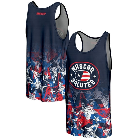 Men's-ProSphere Navy NASCAR Merchandise 2025 NASCAR Salutes Collection Tank Top
