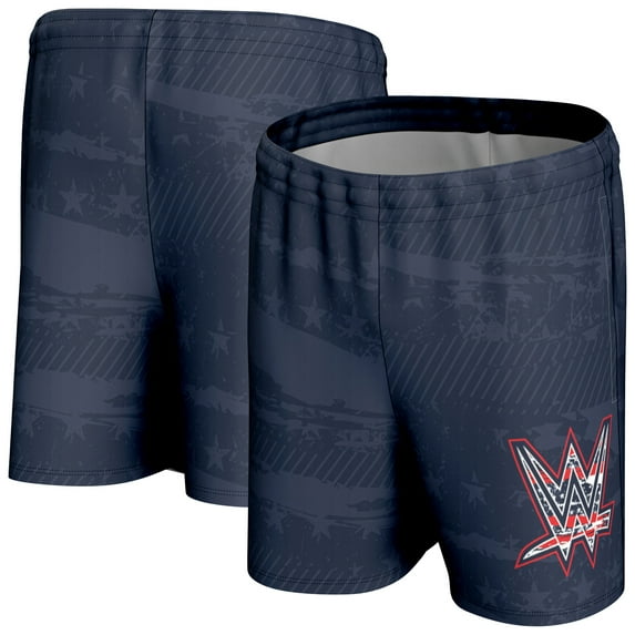 Men's ProSphere Navy WWE Logo Americana Shorts