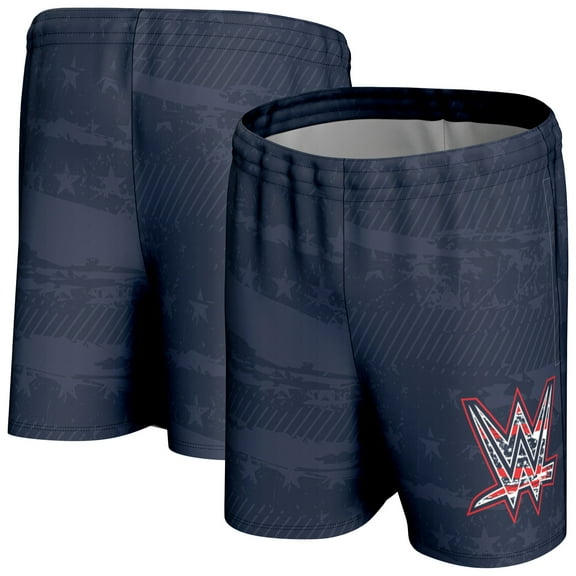 Men's ProSphere Navy WWE Logo Americana Shorts