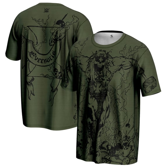 Men's ProSphere Olive Triple H Skull King T-Shirt