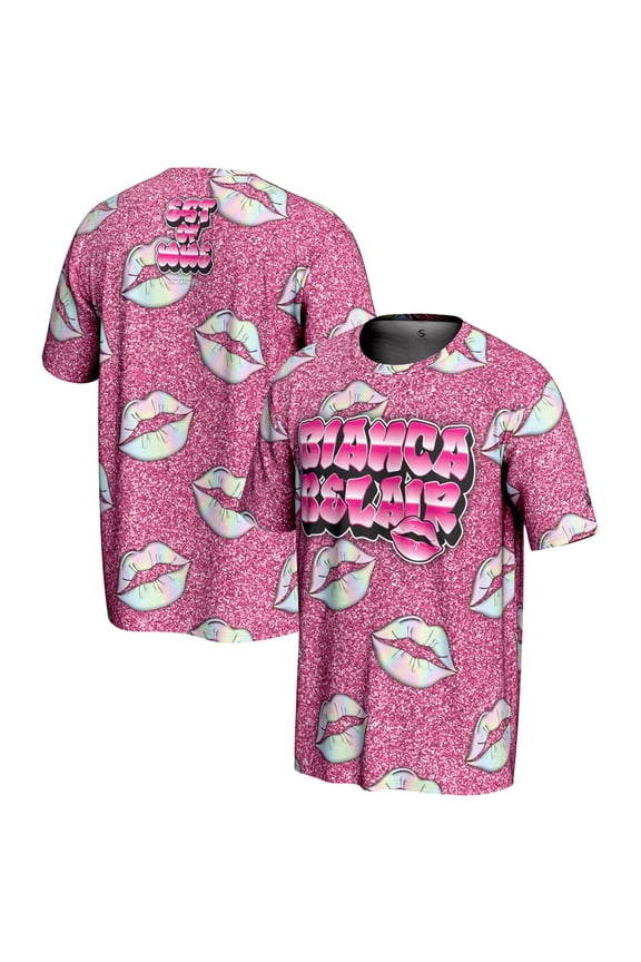 Men's ProSphere Pink Bianca Belair Glitter T-Shirt