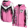 thumbnail image 1 of Men's ProSphere Pink Bret Hart Hitman Flames Full-Zip Hoodie, 1 of 3