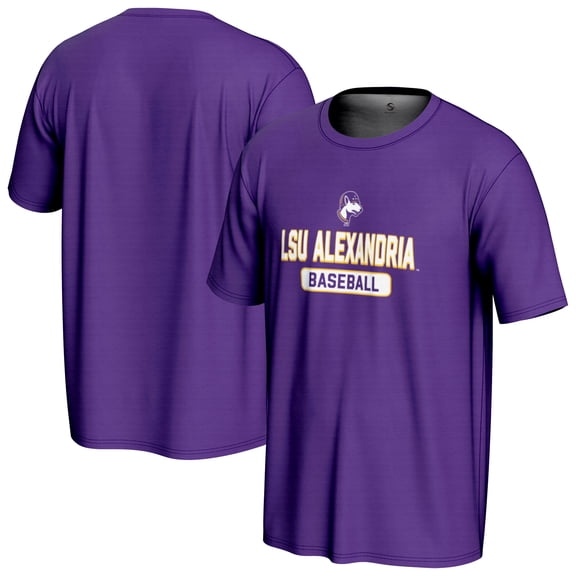Men's ProSphere Purple LSU-Alexandria General Baseball Name Drop T-Shirt