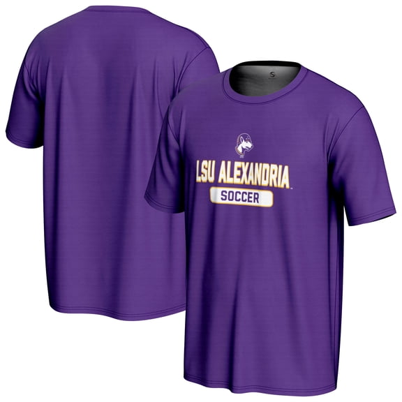 Men's ProSphere Purple LSU-Alexandria General Soccer Name Drop T-Shirt
