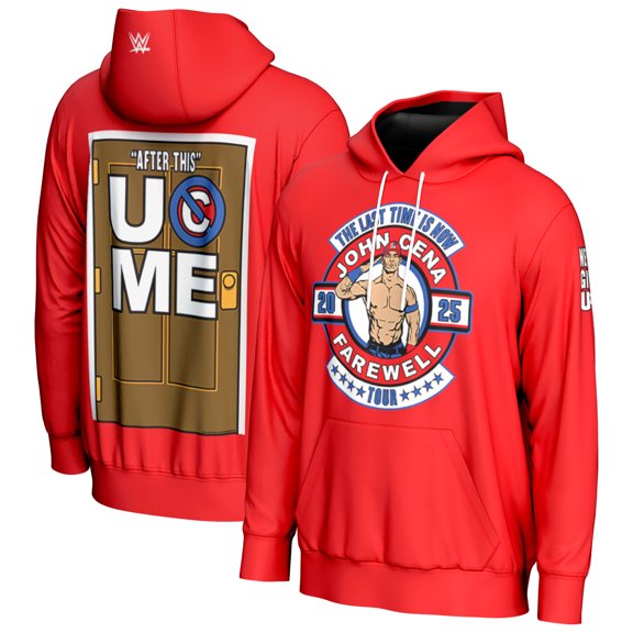 Men's ProSphere Red John Cena Farewell Tour Pullover Hoodie