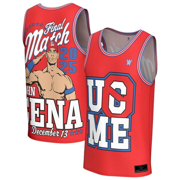 Men's ProSphere Red John Cena Final Match Fashion Basketball Jersey