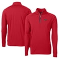thumbnail image 1 of Men's Cutter & Buck  Red Rocket City Trash Pandas Adapt Eco Knit Stretch Recycled Big & Tall Quarter-Zip Pullover Top, 1 of 3