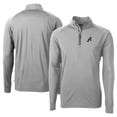 thumbnail image 1 of Men's Cutter & Buck  Gray Reno Aces Adapt Eco Knit Stretch Recycled Big & Tall Quarter-Zip Pullover Top, 1 of 3