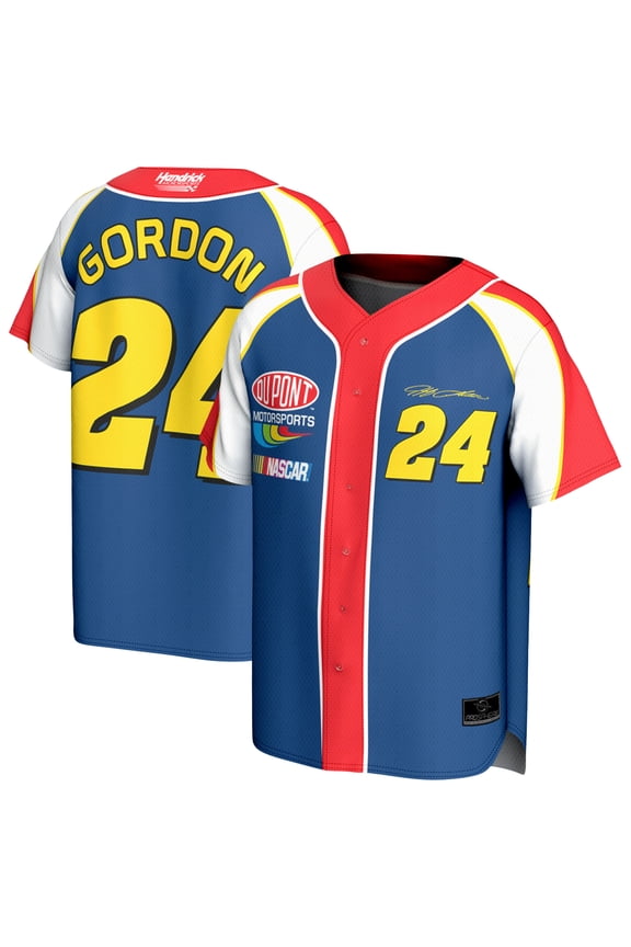 Men's ProSphere Red/Navy Jeff Gordon DuPont Baseball Fashion Jersey