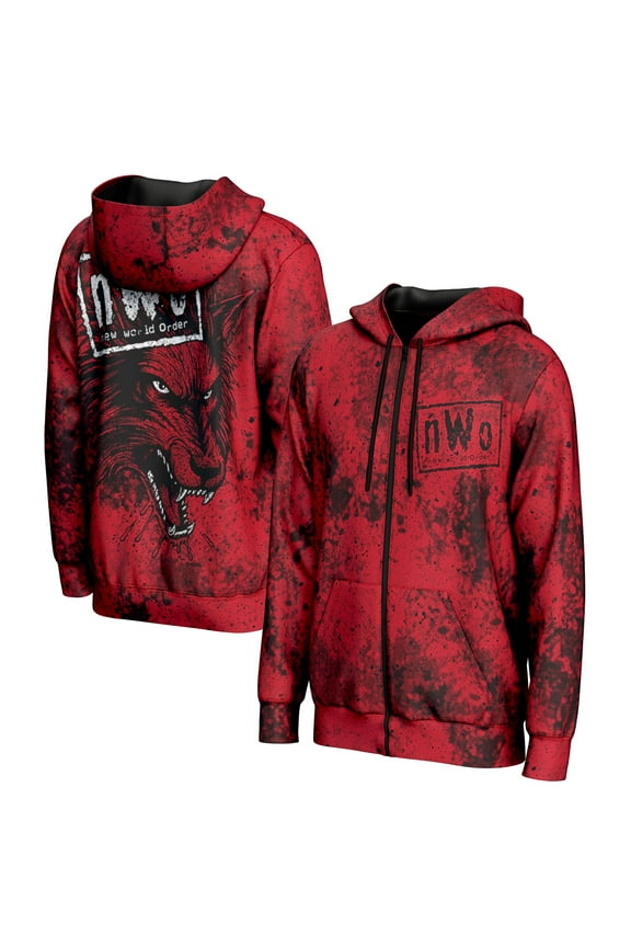 Men's ProSphere Red nWo Wolfpac Full-Zip Hoodie