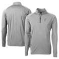 thumbnail image 1 of Men's Cutter & Buck  Gray Albuquerque Isotopes Adapt Eco Knit Stretch Recycled Big & Tall Quarter-Zip Pullover Top, 1 of 3