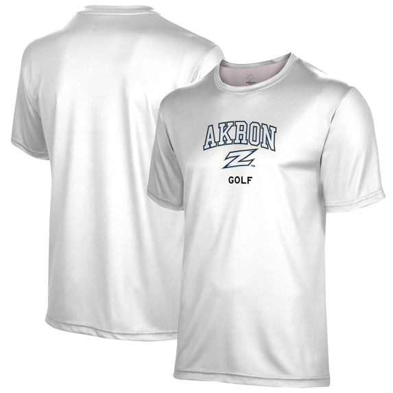 Men's ProSphere White Akron Zips Golf T-Shirt