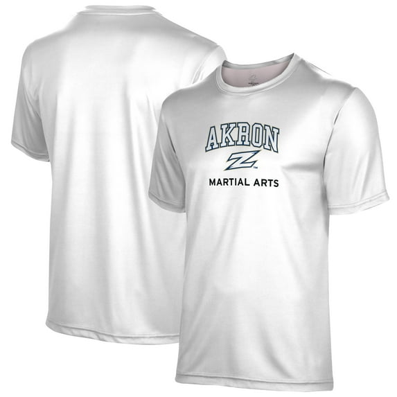 Men's ProSphere White Akron Zips Martial Arts T-Shirt