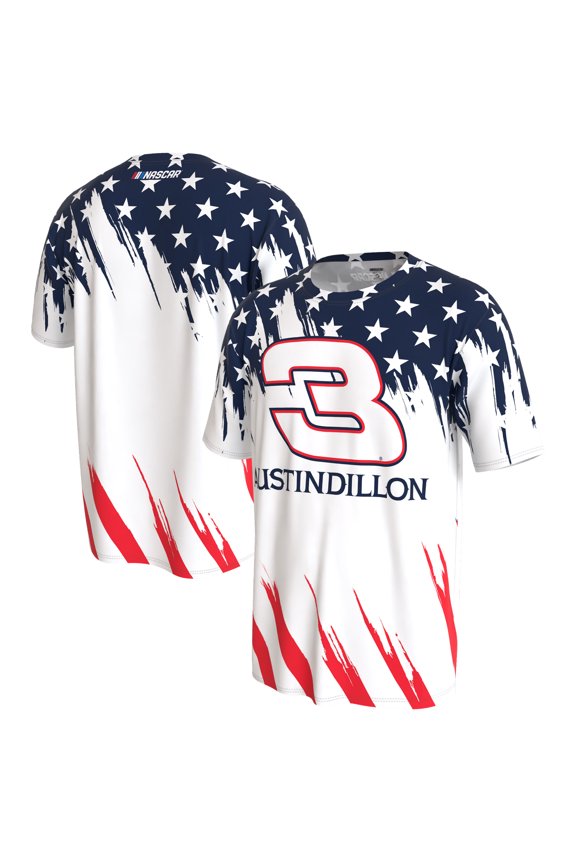 Men's ProSphere  White Austin Dillon Stars & Stripes T-Shirt