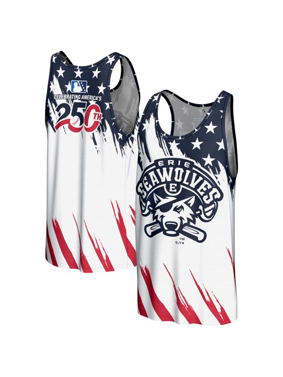 Men's ProSphere White Erie SeaWolves 250 Americana Tank Top