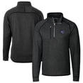 thumbnail image 1 of Men's Cutter & Buck Heather Charcoal Binghamton Rumble Ponies Big & Tall Mainsail Sweater-Knit Half-Zip Pullover Jacket, 1 of 3