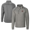 thumbnail image 1 of Men's Cutter & Buck Heather Gray Sacramento River Cats Big & Tall Mainsail Sweater-Knit Half-Zip Pullover Jacket, 1 of 3