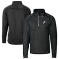 thumbnail image 1 of Men's Cutter & Buck Heather Charcoal Reno Aces Big & Tall Mainsail Sweater-Knit Half-Zip Pullover Jacket, 1 of 3