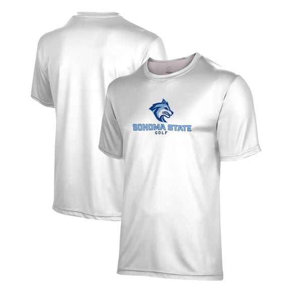Men's ProSphere White Sonoma State Seawolves Golf Name Drop T-Shirt