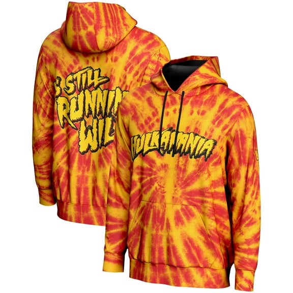 Men's ProSphere Yellow Hulk Hogan Tie Dye Hoodie