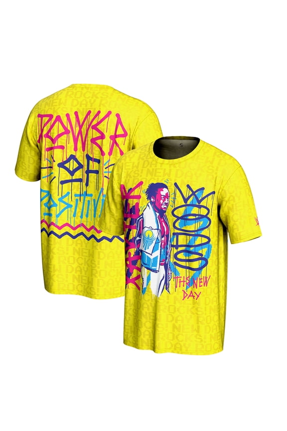 Men's ProSphere Yellow The New Day Xavier Woods T-Shirt
