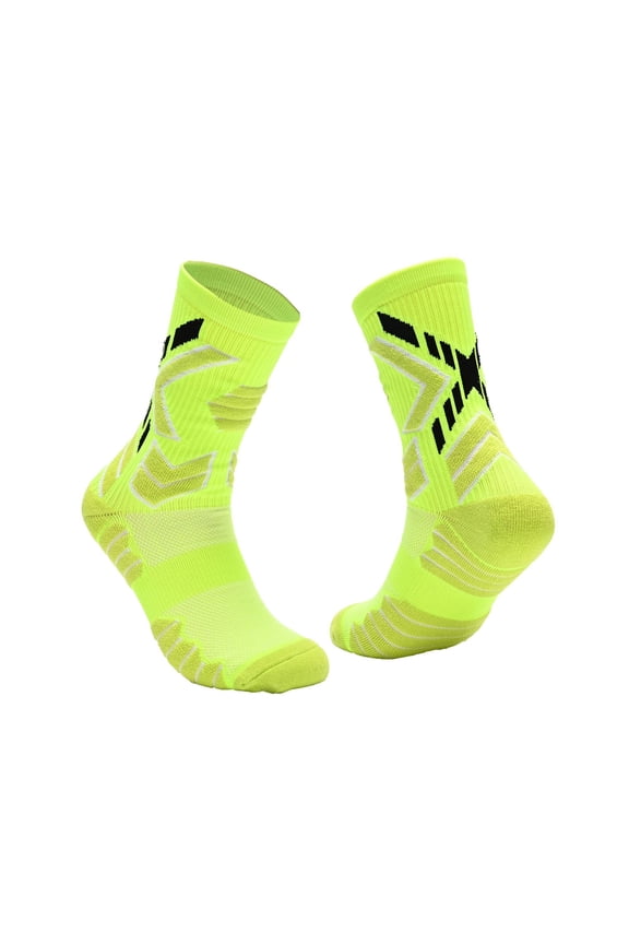 Men’s Professional Basketball Crew Socks – Cushioned Athletic Sports Socks with Arch Support, Breathable Moisture-Wicking Performance Socks for Running, Training & Outdoor Sports