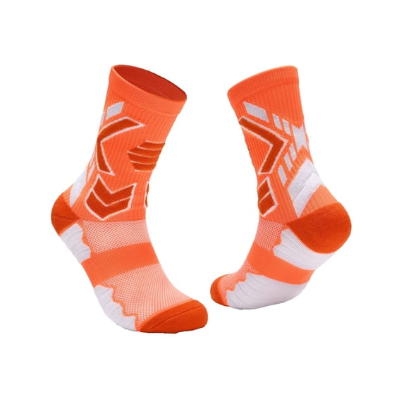 Men’s Professional Basketball Crew Socks – Cushioned Athletic Sports Socks with Arch Support, Breathable Moisture-Wicking Performance Socks for Running, Training & Outdoor Sports