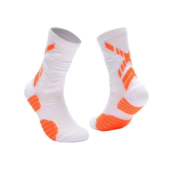 Men’s Professional Basketball Crew Socks – Cushioned Athletic Sports Socks with Arch Support, Breathable Moisture-Wicking Performance Socks for Running, Training & Outdoor Sports