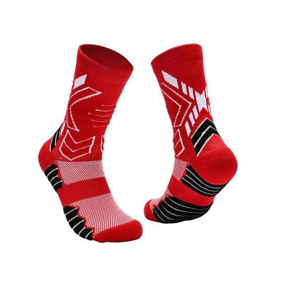 Men’s Professional Basketball Crew Socks – Cushioned Athletic Sports Socks with Arch Support, Breathable Moisture-Wicking Performance Socks for Running, Training & Outdoor Sports