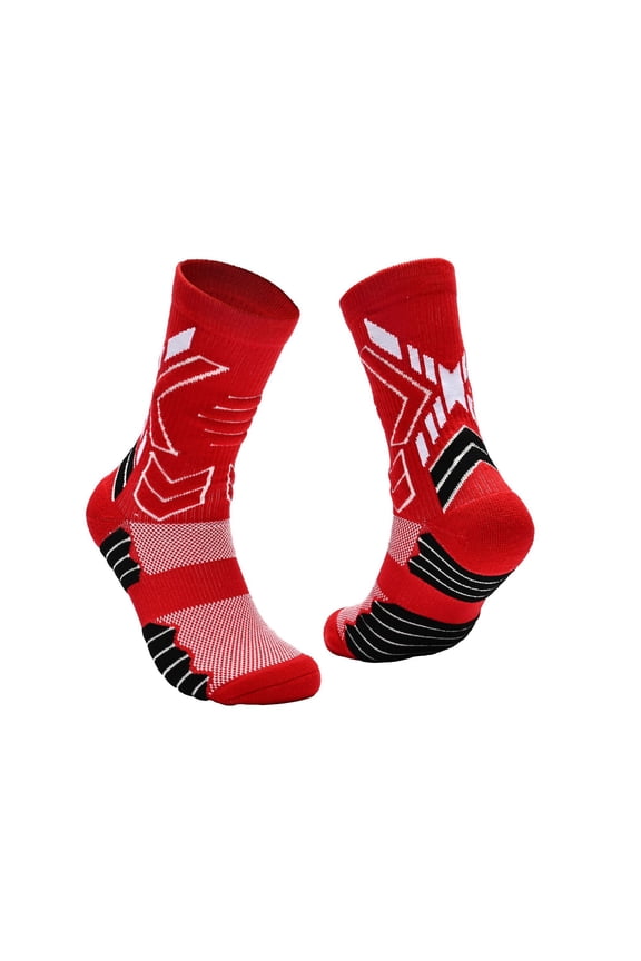 Men’s Professional Basketball Crew Socks – Cushioned Athletic Sports Socks with Arch Support, Breathable Moisture-Wicking Performance Socks for Running, Training & Outdoor Sports