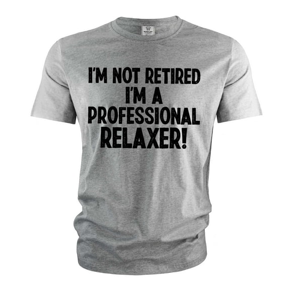 Men's Professional Relaxer Shirt Retiree Gifts Funny Retirement Joke Tee Shirt For Him Her Unisex (Small Grey)