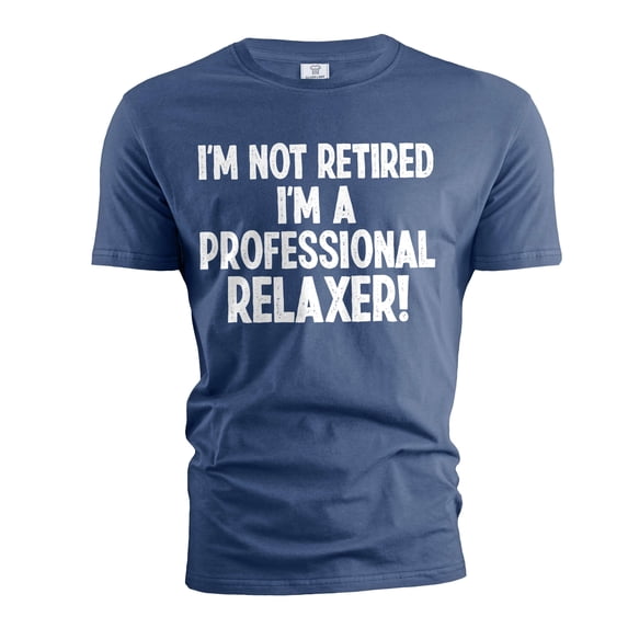 Men's Professional Relaxer Shirt Retiree Gifts Funny Retirement Joke Tee Shirt For Him Her Unisex (Small Navy Blue)