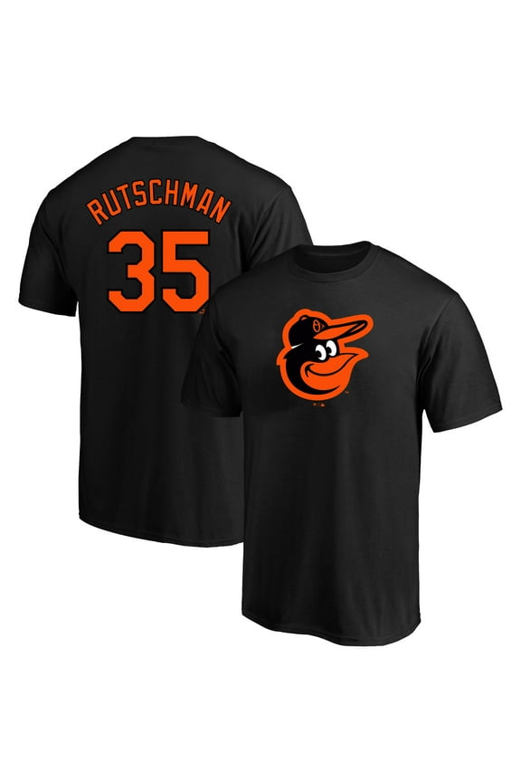 Men's Fanatics Adley Rutschman Black Baltimore Orioles Big & Tall Name & Number T-Shirt