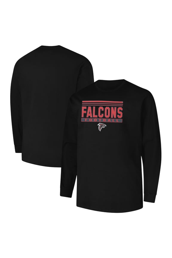 Men's Profile  Black Atlanta Falcons Big & Tall Pop Long Sleeve T-Shirt