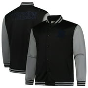Mens-Profile Black/Gray Detroit Tigers Full-Snap Varsity Jacket