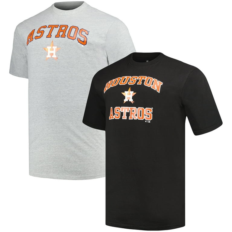 Men's Profile Black/Heather Gray Houston Astros Big & Tall T-Shirt Combo  Pack