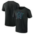 thumbnail image 1 of Men's Profile Black Miami Marlins Big & Tall Primary Logo T-Shirt, 1 of 3