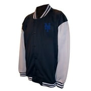 Mens-Profile Black New York Mets Big & Tall Full-Snap Varsity Jacket