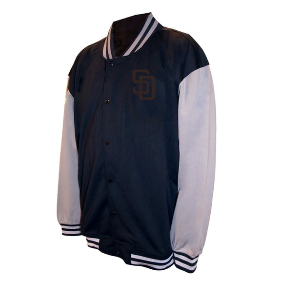 Men's-Profile Black San Diego Padres Full-Snap Varsity Jacket