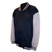 Mens-Profile Black San Diego Padres Full-Snap Varsity Jacket
