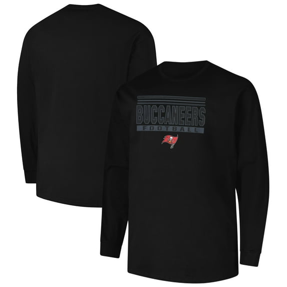 Men's Profile Black Tampa Bay Buccaneers Big & Tall Pop Long Sleeve T-Shirt