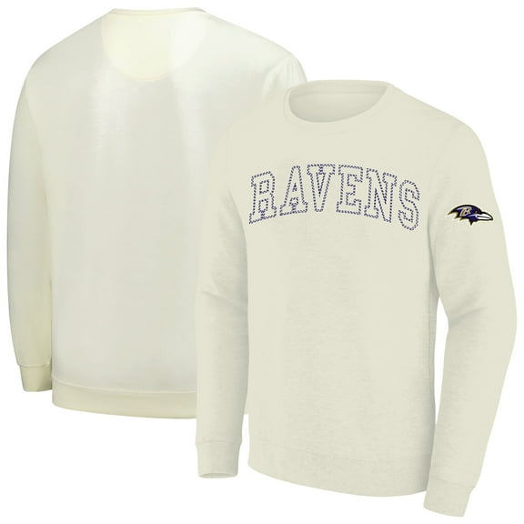 Men's Profile Cream Baltimore Ravens Big & Tall Fleece Sweatshirt