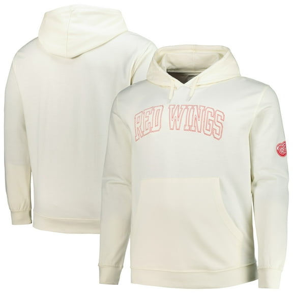 Men's Fanatics Cream Detroit Red Wings Big &Tall Stitch Hoodie