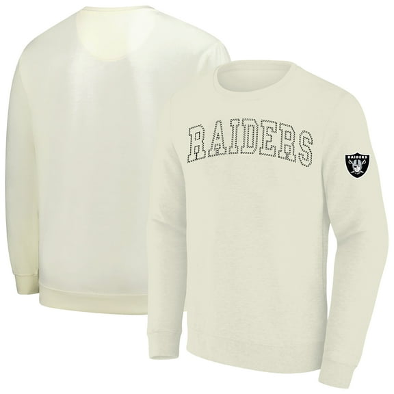 Men's Profile Cream Las Vegas Raiders Big & Tall Fleece Sweatshirt