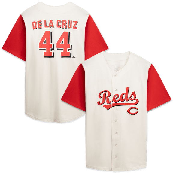 Men's Profile Cream/Red Cincinnati Reds Big & Tall Two-Color Fashion Jersey